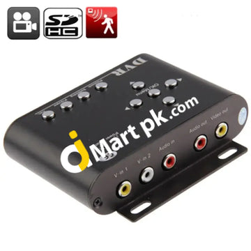 Hd Mini Dvr 2-Channel Audio Video Recorder With Sd Card Slot Connect 2 Cameras Support Loop
